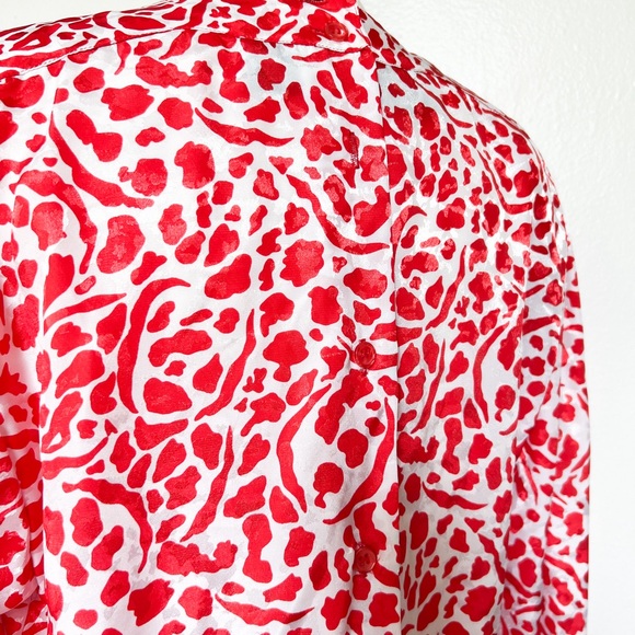 VINTAGE 🍓 Classy Abstract Print Blouse - Picture 4 of 5